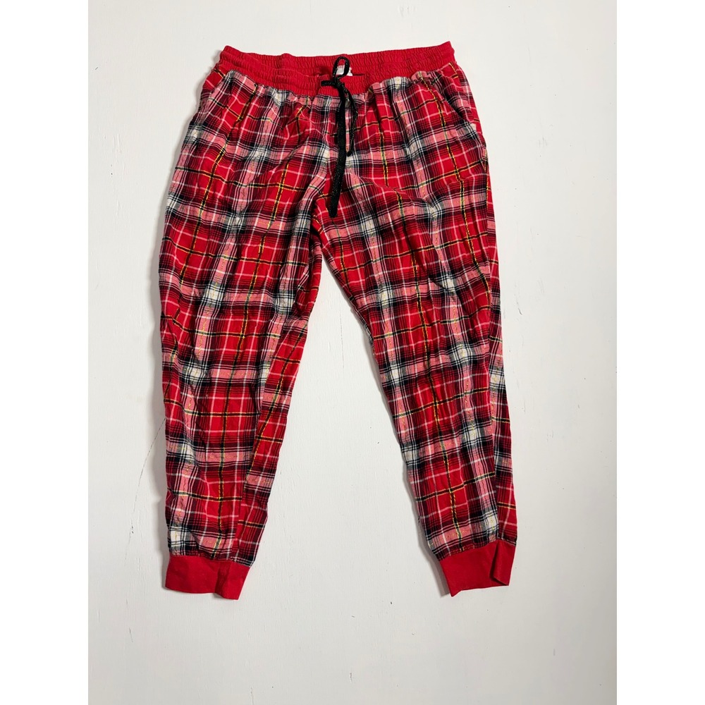 Secret Treasures Red Plaid Pajama Joggers XL 16-18 Holiday Christmas Sleep Pants